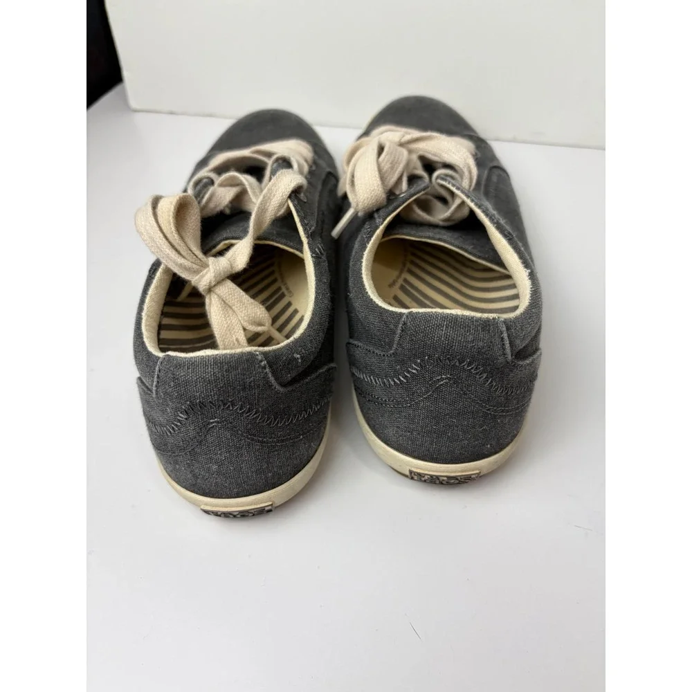 Taos Star Canvas Sneakers Charcoal Gray Lace Up Low‎ Top Shoes Womens 9 EU 40